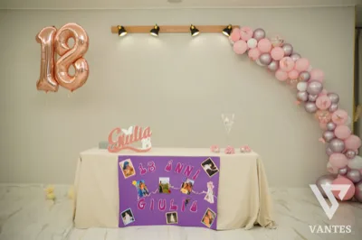 Arco di palloncini rosa